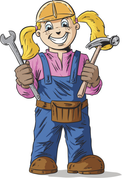 建设的女孩图片下载