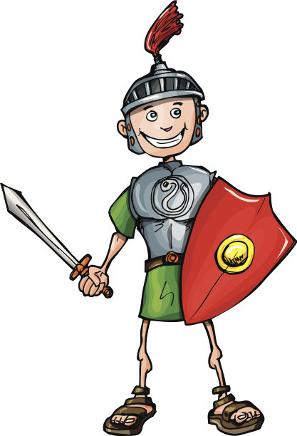 卡通微笑的剑客图片下载