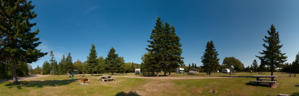 布雷顿角高地国家公园的露营地图片下载