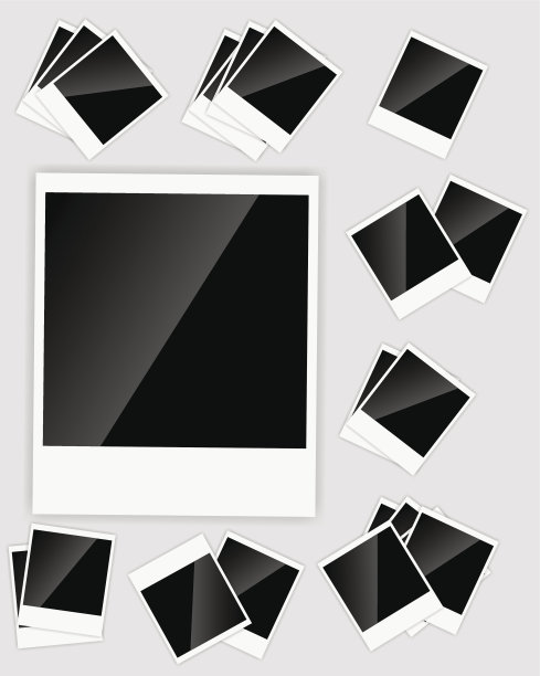 无数空白的即时照片插图图片下载