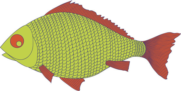 绿色的鱼矢量图片下载