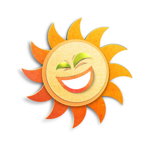 快乐的卡通太阳人物图片下载