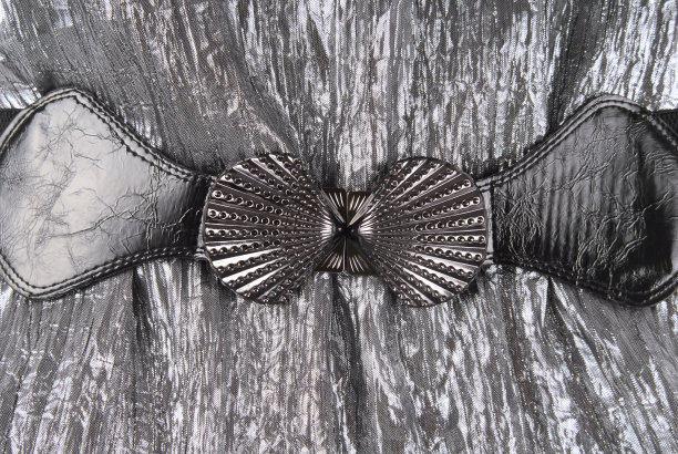 银色腰带连衣裙图片下载