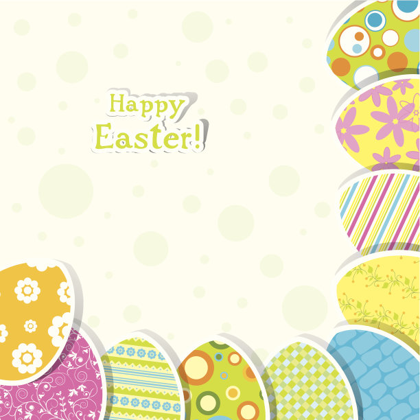 复活节贺卡模板图片下载