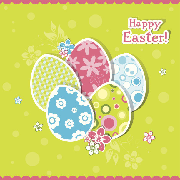 复活节贺卡模板图片下载