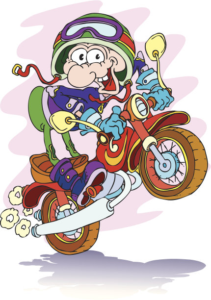 骑摩托车的怪人图片下载