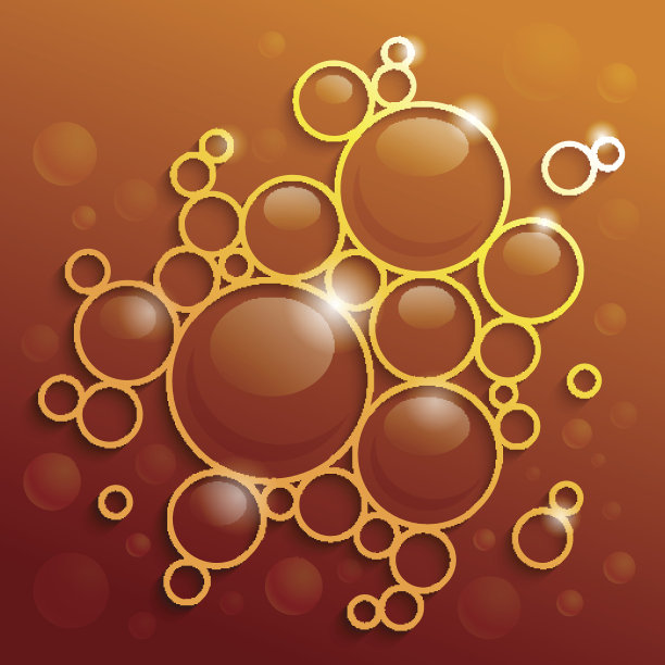 抽象背景与闪烁的圆圈和气泡图片下载