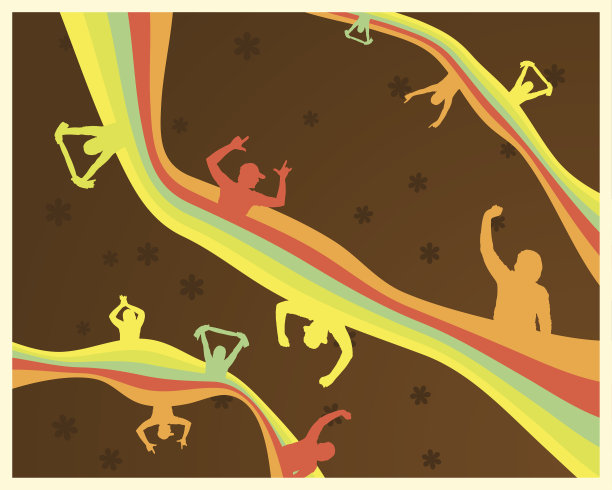 彩虹复古的粉丝图片下载