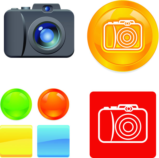 数码相机矢量图标图片下载