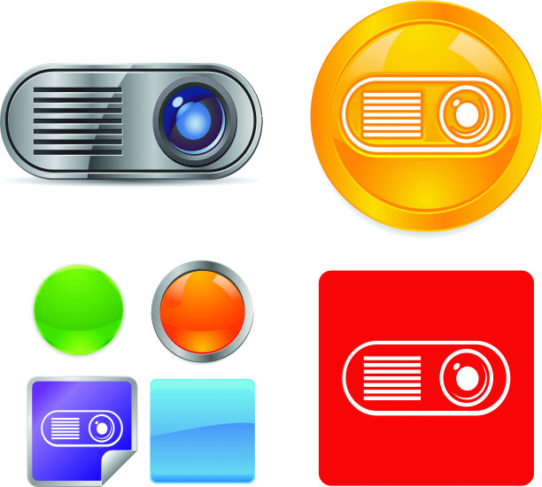 投影仪矢量图标图片下载
