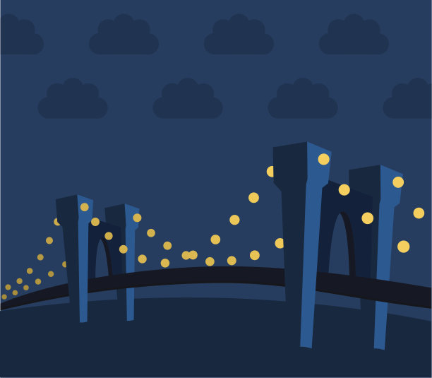 landscape-bridge晚上图片下载