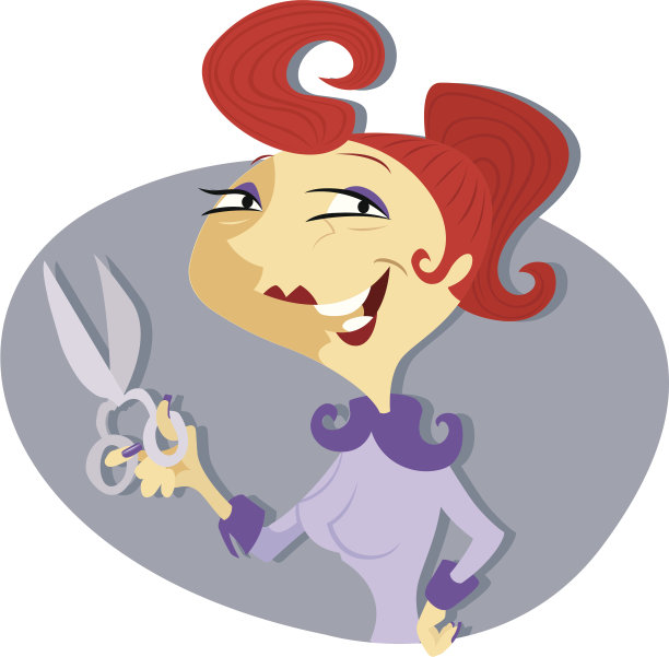 女人用剪刀图片下载