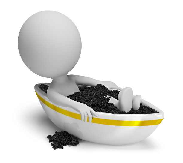 3d小人-鱼子酱浴图片下载