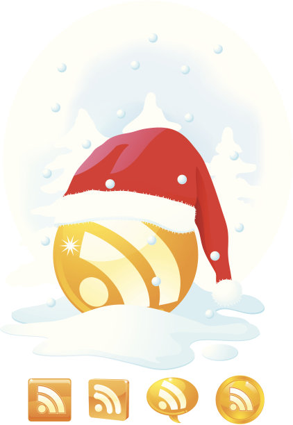 RSS馈送圣诞矢量图片下载