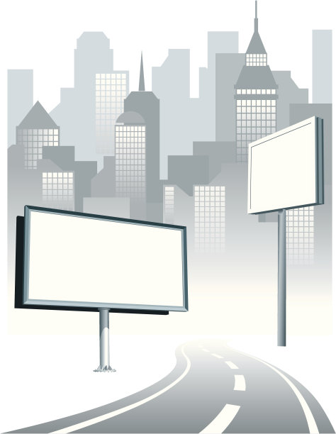 路边的广告牌图片下载