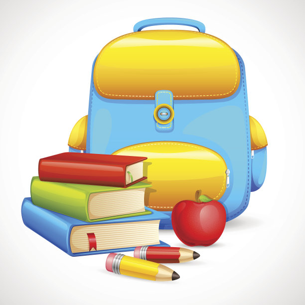 书包和苹果图片下载