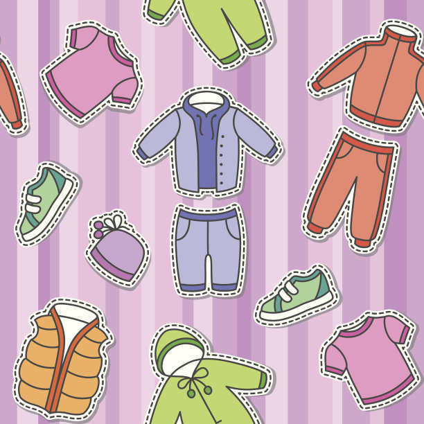 儿童服装，向量eps 10图片下载