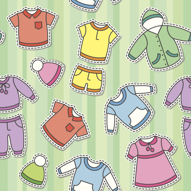 儿童服装，向量eps 10图片下载