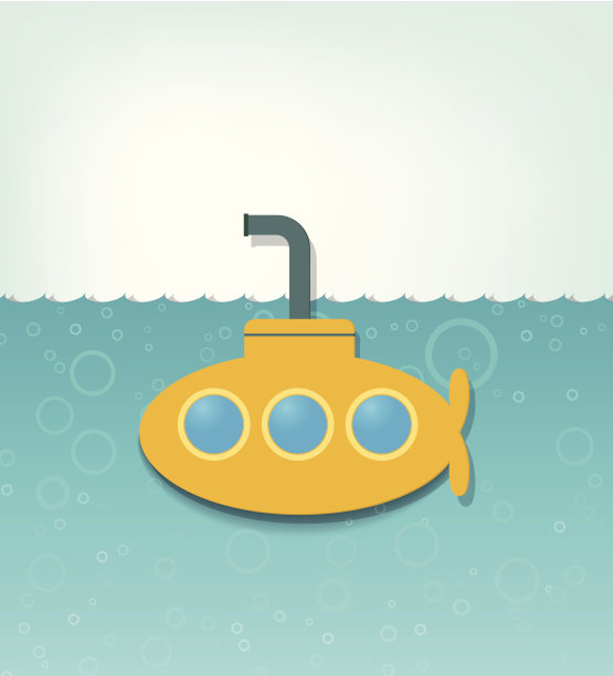 插图与黄色潜水艇图片下载