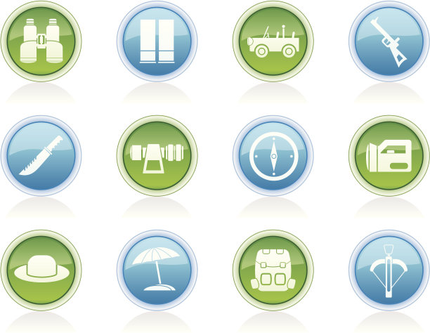 Safari，狩猎和假日图标图片下载