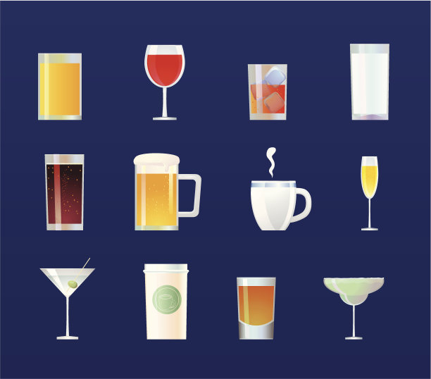 饮料矢量图标图片下载