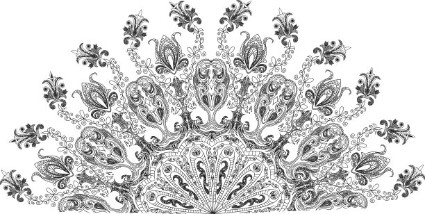 华丽的抽象的轮廓素材图片