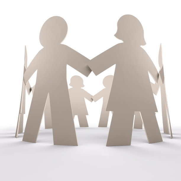 圈纸人的裁剪路径图片下载