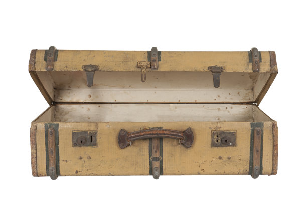 白色的老式手提箱图片下载