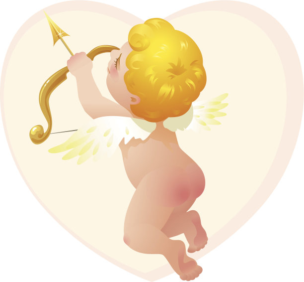 丘比特向上射弓。图片下载