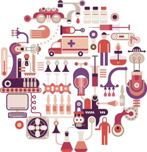 制药工厂-载体插图图片下载