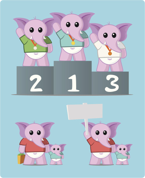 卡通的大象图片下载