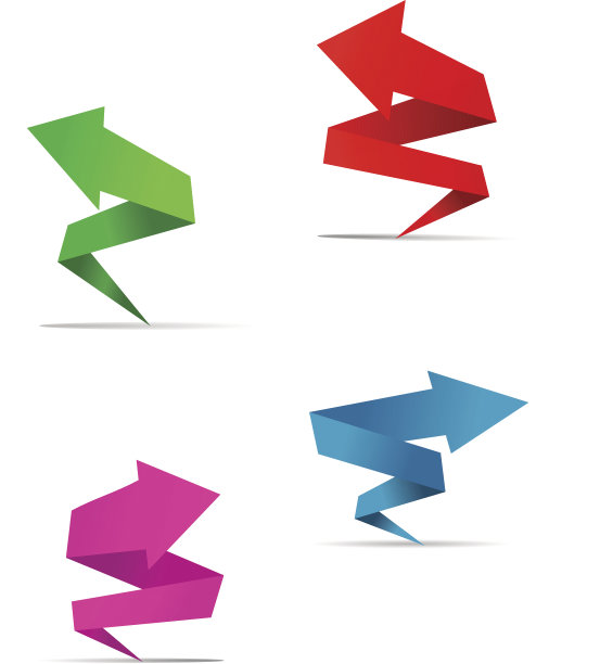 折纸箭头横幅图片下载