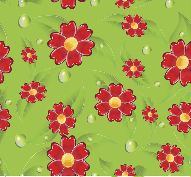 无缝的红色的花图片下载