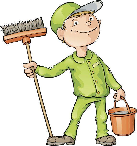 清洁握刷和桶图片下载