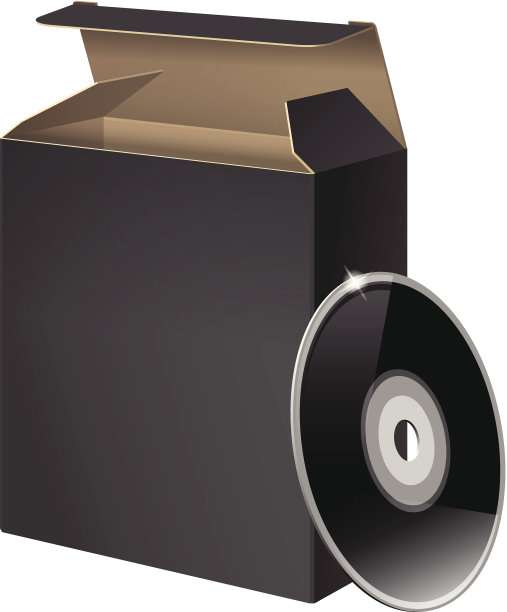 软件包盒与DVD磁盘图片下载