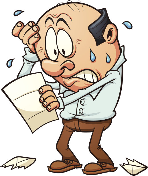 担心收到账单的人图片下载