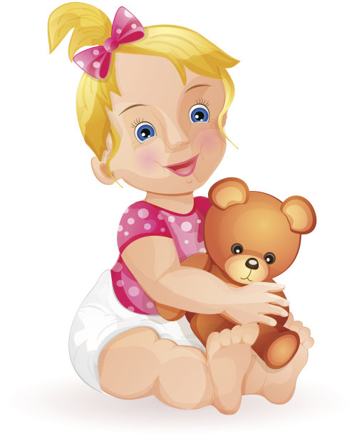 可爱的小女孩素材图片