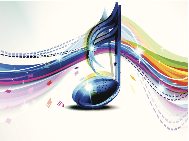 抽象音乐波背景图片下载