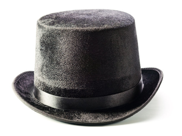 黑色大礼帽孤立在白色图片下载