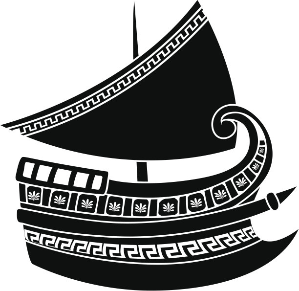 希腊船模板图片下载