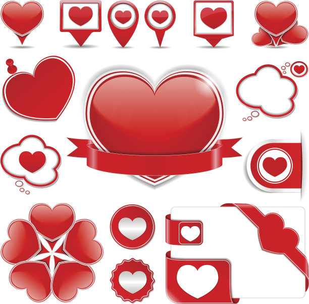 心形设计元素图片下载