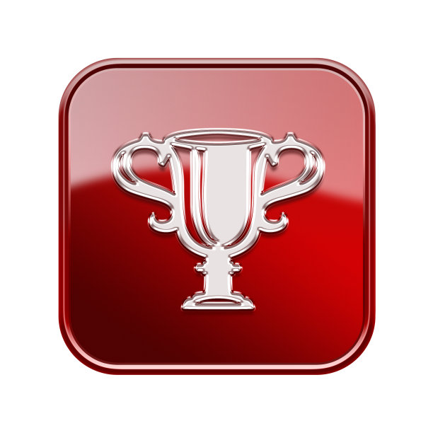 杯子图标亮红色，孤立在白色背景。图片下载