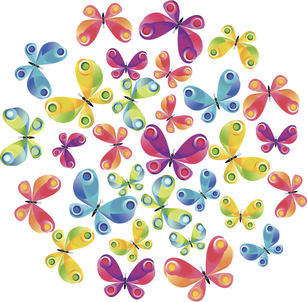 夏天的蝴蝶图案图片下载