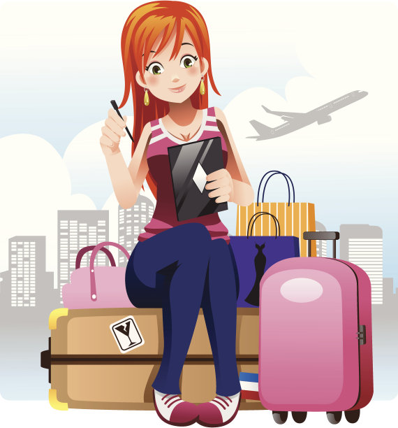 旅行的女孩图片下载