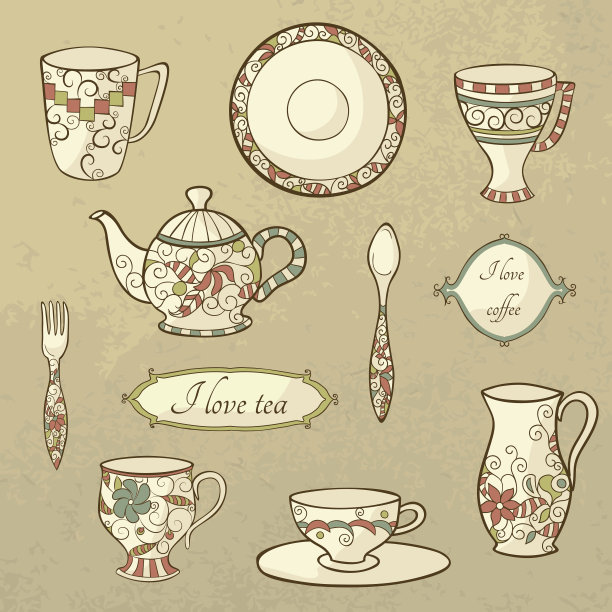 复古餐具图片下载
