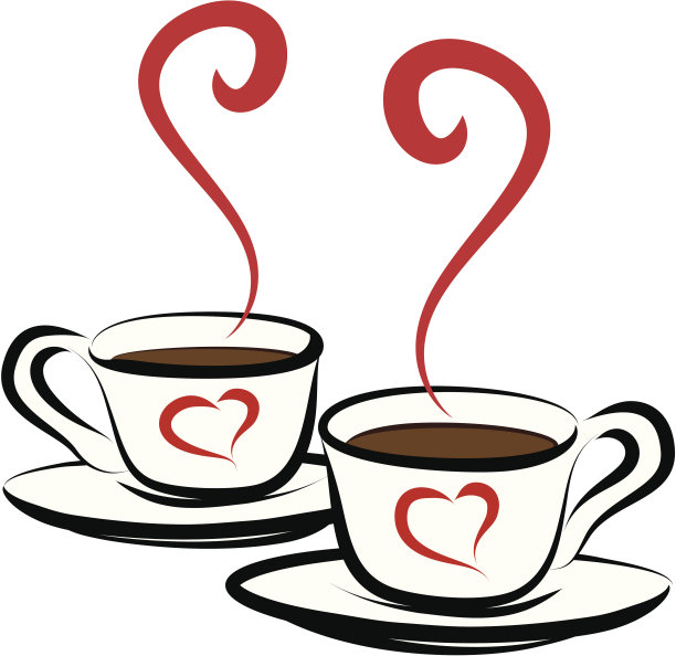 两杯热咖啡图片下载