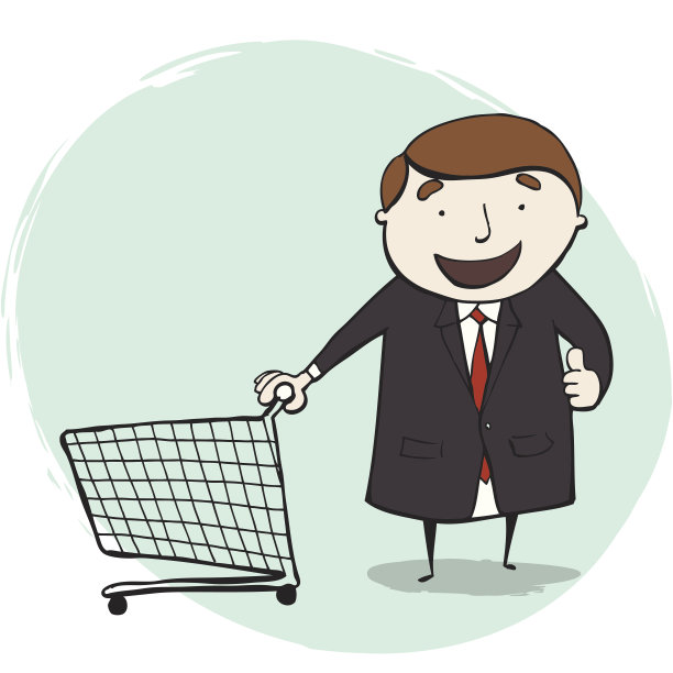 准备购物的商人图片下载