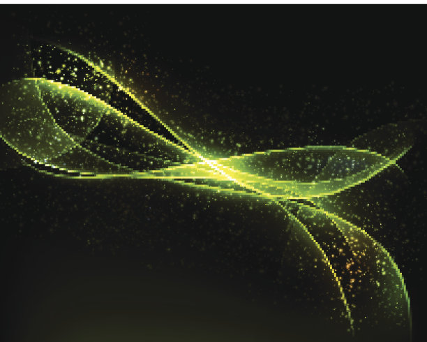 深色辉光背景与颜色波。图片下载