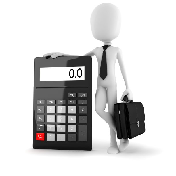 3d人的业务和袖珍计算器图片下载
