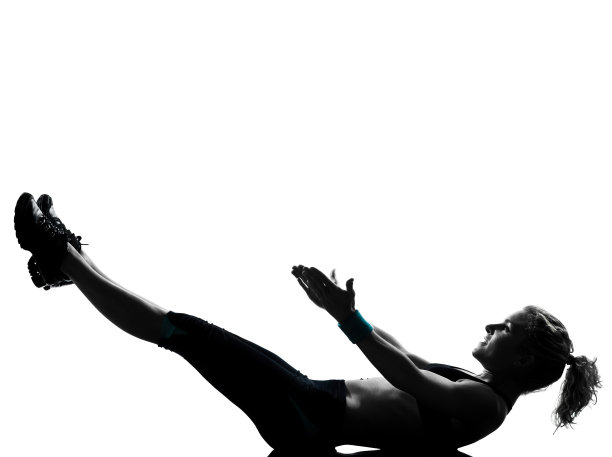 女人锻炼锻炼健身姿势腹部俯卧撑图片下载